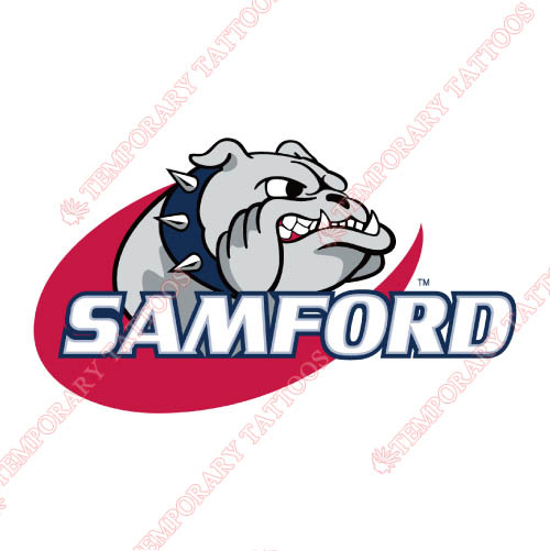 Samford Bulldogs Customize Temporary Tattoos Stickers NO.6090
